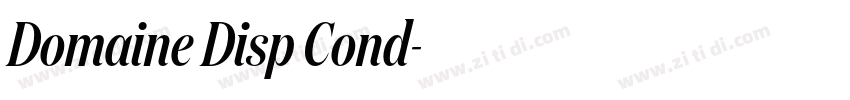 Domaine Disp Cond字体转换 Domaine Disp Cond字体转换
